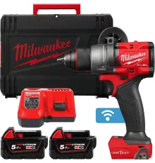 Дрель-шуруповерт Milwaukee M18 FUEL M18ONEDD3-502X 4933492802 с 2-мя АКБ 5 Ач, кейс