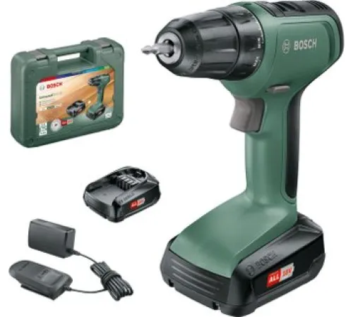Дрель-шуруповерт Bosch UniversalDrill 18 06039C8005 с 2-мя АКБ, кейс