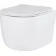 Унитаз подвесной Roxen Porto в комплекте с инсталляцией StounFix Dual Fresh 6 в 1 868633 кнопка: брашированное золото матовая