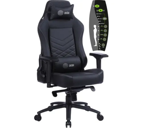 Игровое геймерское кресло CACTUS CS-CHR-0112BL-M черный