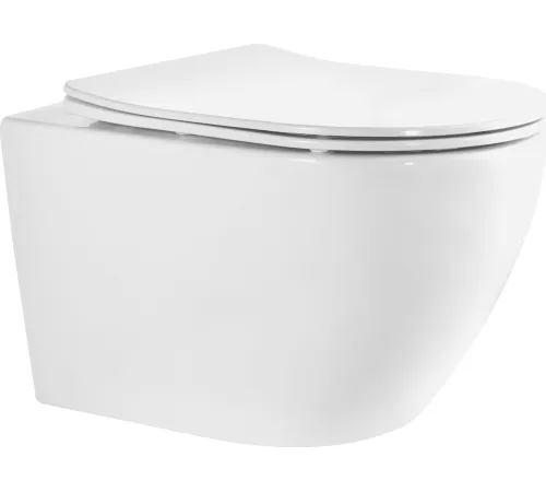 Унитаз подвесной Roxen Antares Tornado Long в комплекте с инсталляцией StounFix Dual Fresh 6 в 1 868433 кнопка: черный матовая