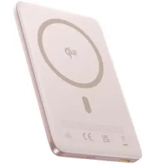 Внешний аккумулятор Baseus PicoGo AM41 Ultra-Slim Qi2 Magnetic Power Bank 10000mAh розовый