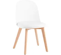 Стул Stool Group Fog с подушкой SL-7022DM белый, деревянные ножки