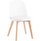 Стул Stool Group Fog с подушкой SL-7022DM белый, деревянные ножки