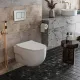 Унитаз подвесной Roxen Porto в комплекте с инсталляцией StounFix Dual Fresh 6 в 1 968445 кнопка: сатин