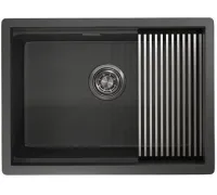Кухонная мойка Granula KS-6045U черный матовый