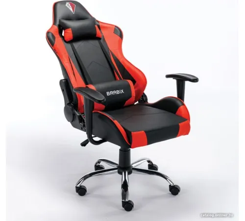 Игровое геймерское кресло Brabix Hunter Gm-130 532797 черный/красный