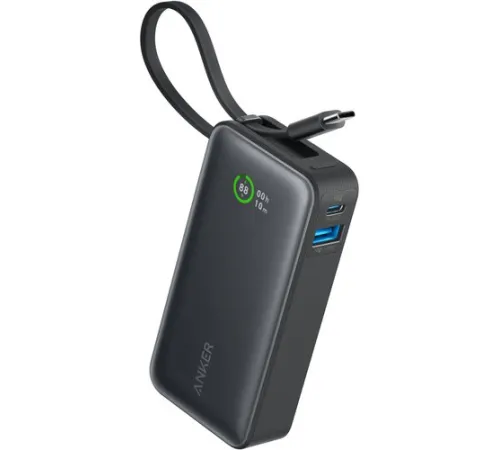 Внешний аккумулятор Anker Nano Power Bank Built-in USB-C A1259 30W 10000mAh черный