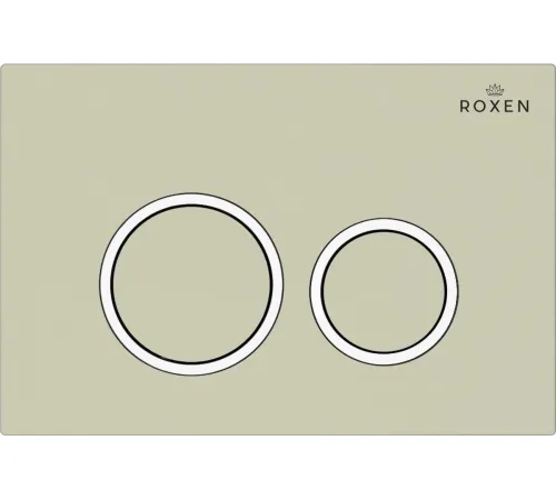 Унитаз подвесной Roxen Royal Matt в комплекте с инсталляцией StounFix Dual Fresh 6 в 1 968249 кнопка: пастель бежевый