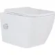 Унитаз подвесной Roxen Cube Tornado Bidet в комплекте с инсталляцией StounFix Dual Fresh 6 в 1 868630 кнопка: брашированное золото матовая