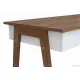 Стол Black Red White Heda BIU2S белый/лиственница сибирская золотая