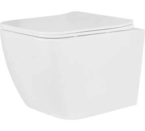 Унитаз подвесной Roxen Cube в комплекте с инсталляцией StounFix Dual Fresh 6 в 1 968469 кнопка: брашированное золото