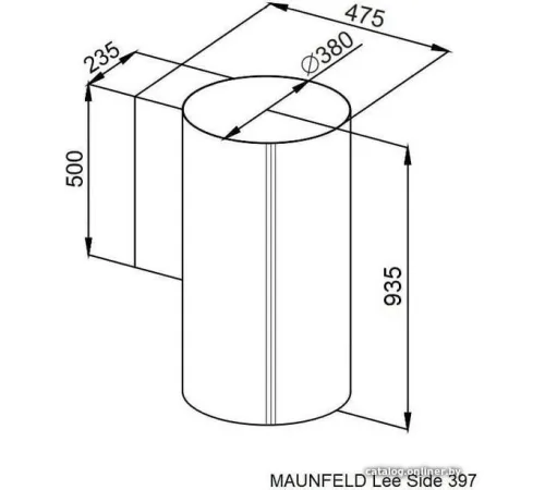 Кухонная вытяжка MAUNFELD Lee Side 397 золотой
