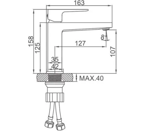 Смеситель Ledeme L1073W
