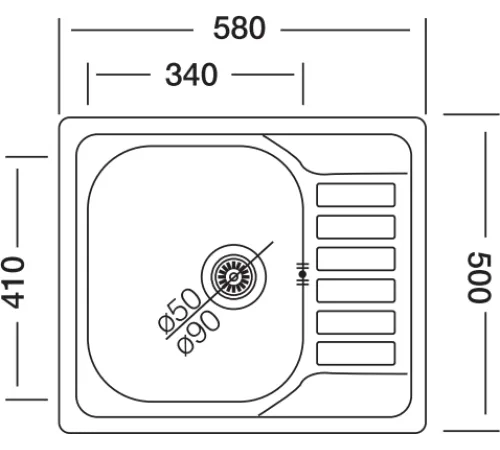 Кухонная мойка  Kromevye Triton EC 196 D