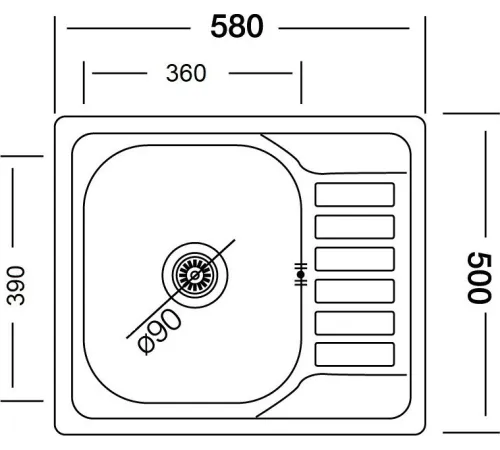Кухонная мойка КромРус EC-296-D