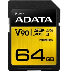 Карта памяти ADATA Premier ONE ASDX64GUII3CL10-C SDXC 64GB