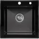 Кухонная мойка ARFEKA ECO AR 500*500 GS BLACK GLASS + BLACK PVD NANO