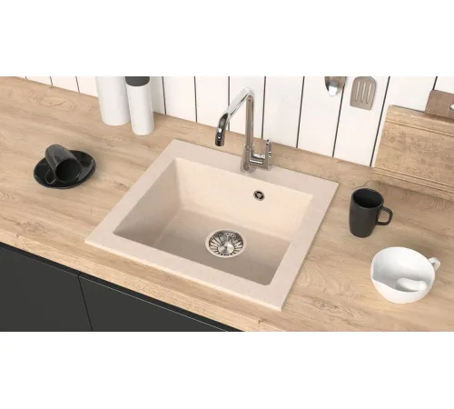 Кухонная мойка Berge BR-4803 бежевый матовый