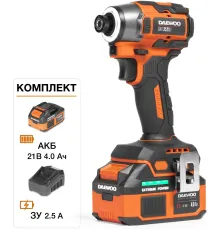 Винтоверт Daewoo Power DAX 3521Li SET с 1-им АКБ, кейс
