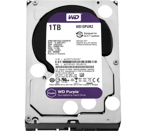 Жесткий диск WD Purple 1TB [WD10PURZ]