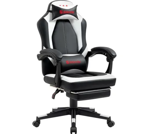 Игровое геймерское кресло Defender Apollo черный/белый