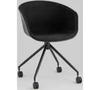 Офисное кресло Stool Group LIBRA SL-7040ZB рогожка черный/черный