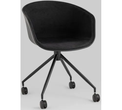 Офисное кресло Stool Group LIBRA SL-7040ZB рогожка черный/черный