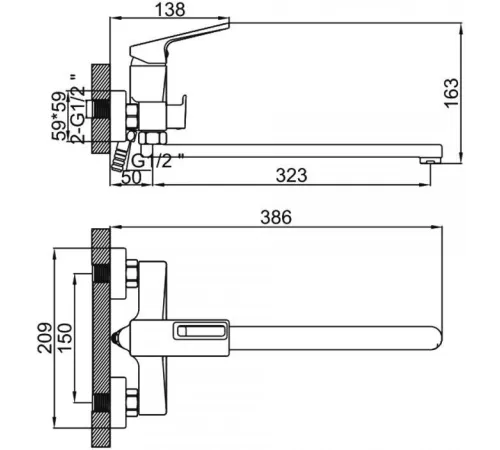 Смеситель Ledeme L2292B