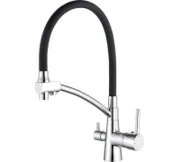 Смеситель Ledeme L4855-2 хром/черный