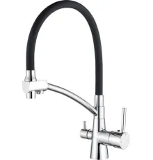 Смеситель Ledeme L4855-2 хром/черный