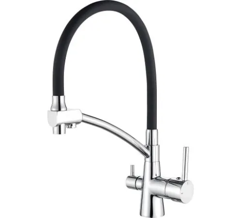 Смеситель Ledeme L4855-2 хром/черный