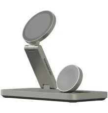 Беспроводное зарядное Magssory Yoga 3 в 1 Charging Station для Samsung Qi2 WCH017t титан