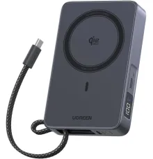 Внешний аккумулятор Ugreen MagFlow PB773 10000mAh серый