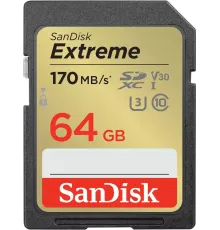 Карта памяти SanDisk Extreme SDXC SDSDXV2-064G-GNCIN 64GB