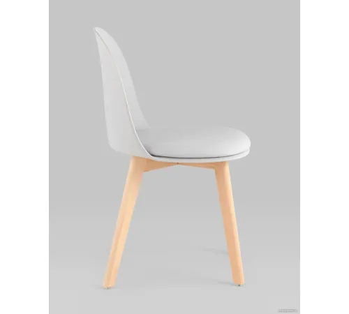 Стул Stool Group Fog с подушкой SL-7022DM светло-серый, деревянные ножки