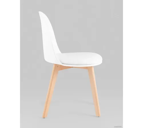 Стул Stool Group Fog с подушкой SL-7022DM белый, деревянные ножки